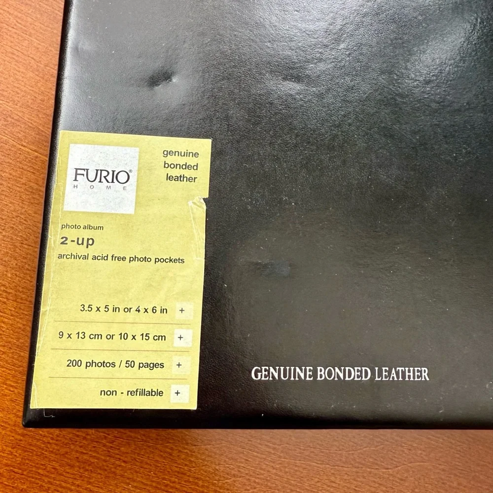 Genuine leather 4x6 photo album